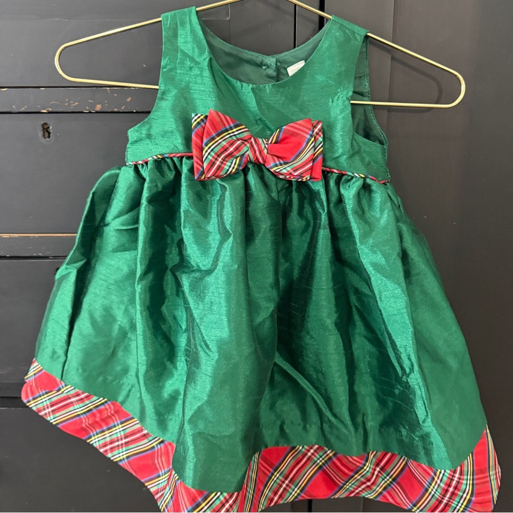 Green and Red Christmas Dress
